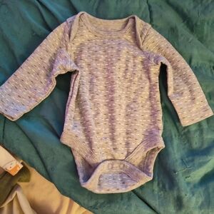 Cozy Gray Long Sleeve Baby Bodysuit